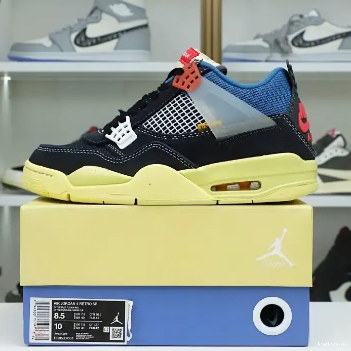 JORDAN Kimikick AIR LA 4 'OFF X UNION RETRO NOIR' 0606